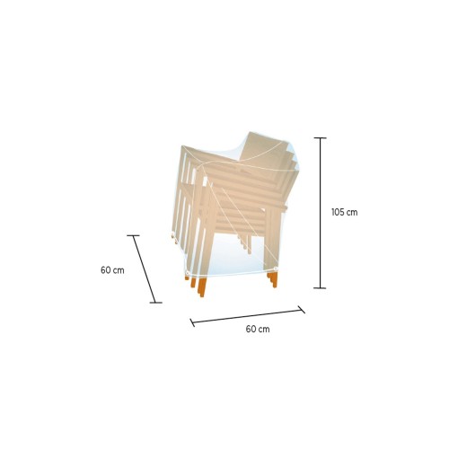 Funda cubre SILLAS APILADAS X4 (105 x 60 x 60 cm)